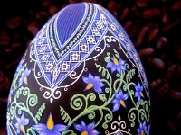 Nightshade - Solanum dulcamara Ukrainian Easter Egg Pysanky By So Jeo : pysanky pysanka ukrainian easter egg batik art sojeo florals flowers birds stars trees vines blooms buds bluebird owl art sojeo so jeo eggshell egg shell blown decoration ivy garden rainbow rosie posy nightshad victorian trees etched brown chicken eggs turkey